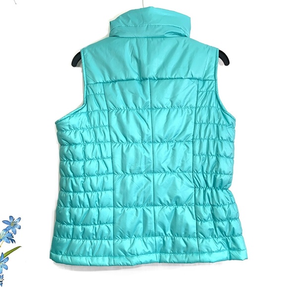 New York & Company Women's Light Blue Sleeveless Zippered Quilted Puff Vest NWT - Picture 5 of 9